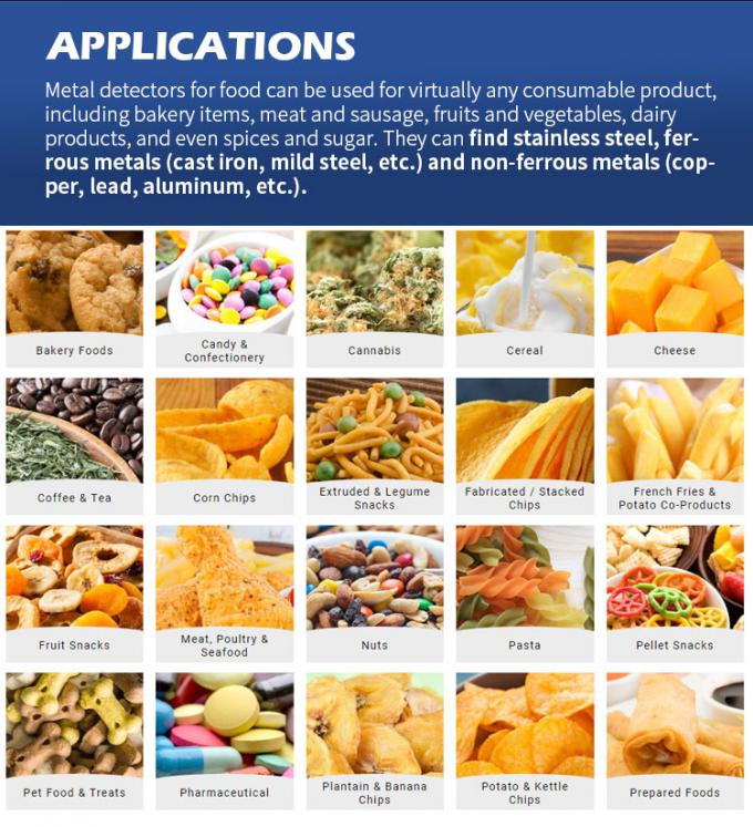 Transporteur professionnel en acier inoxydable Crêpeuses de fromage Produits de la mer Produits laitiers Biscuits de viande Produits alimentaires Détecteur de métaux Certifié CE 2