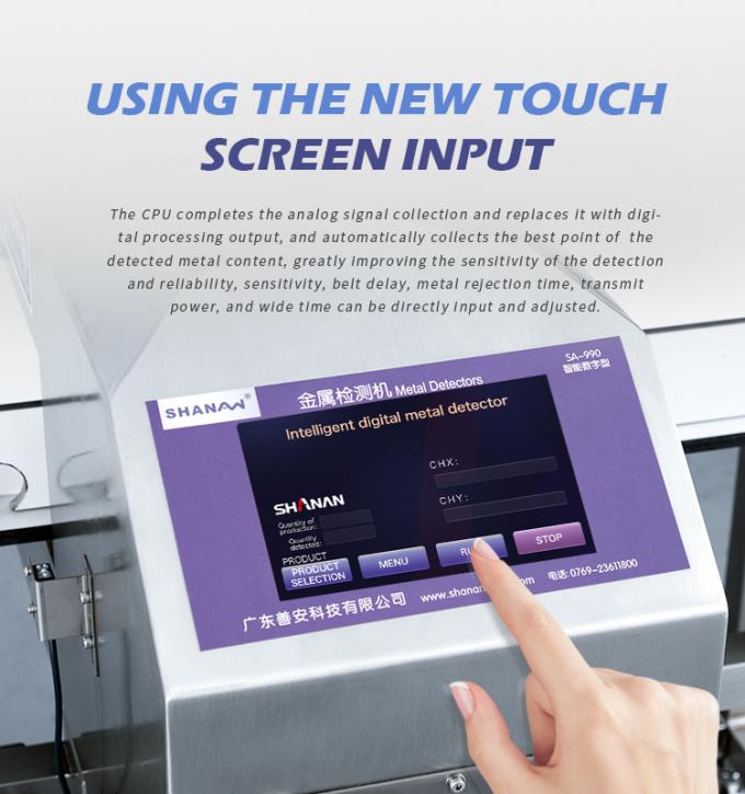 Transporteur professionnel en acier inoxydable Crêpeuses de fromage Produits de la mer Produits laitiers Biscuits de viande Produits alimentaires Détecteur de métaux Certifié CE 11