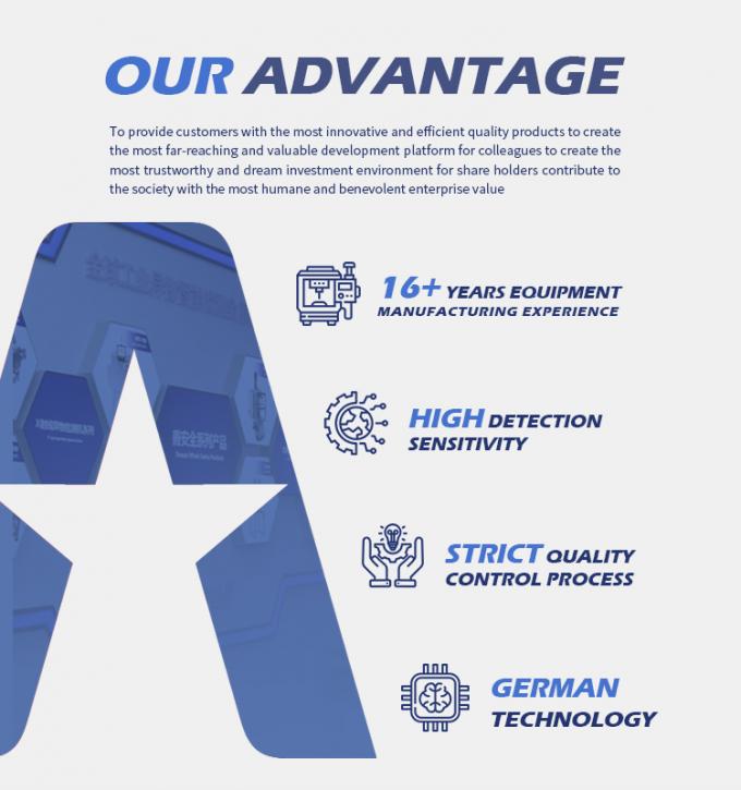 Convoyeur &agrave; bande tr&egrave;s sensible, tunnel, &eacute;cran tactile, d&eacute;tecteur de m&eacute;taux alimentaires, d&eacute;tection pr&eacute;cise 7