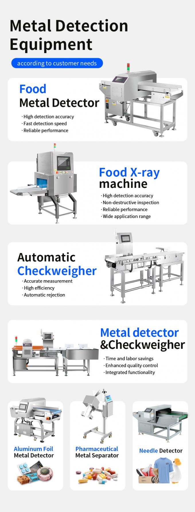 D&eacute;tecteur de m&eacute;taux &agrave; bande transporteuse de qualit&eacute; alimentaire, facile &agrave; utiliser, avec rejet, certifi&eacute; CE et ISO 1