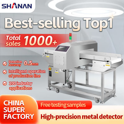 Détecteur de métaux industriel alimentaire avec convoyeur à bande de tunnel pour la viande boulangerie Snack Food