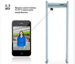 Promenade multi de sécurité de zone par la porte de détecteur de métaux avec la batterie de caméra de télévision en circuit fermé