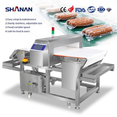 Fabrique industrielle barbecue viande convoyeur de sécurité alimentaire machine de détection de métaux à rejet automatique