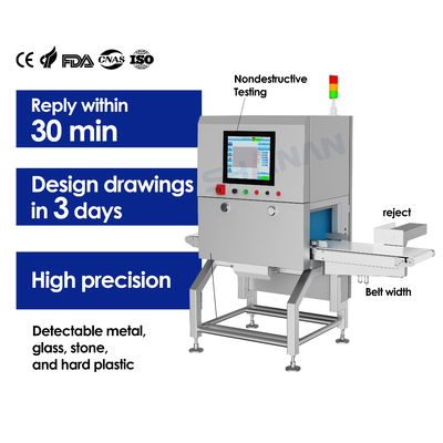 Tests non destructifs Systèmes d'inspection par rayons X des aliments Machines pour une détection de contaminants de qualité très efficace