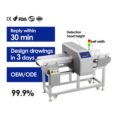 Détecteur de métaux à bande transporteuse utilisé dans l'industrie alimentaire