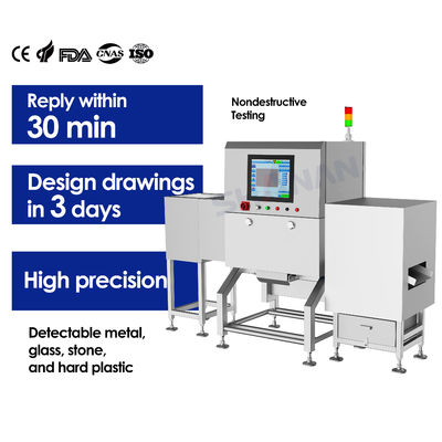 Produits alimentaires de qualité X Ray Conveyor Belt Production Lines Détection de défaut avec rejet
