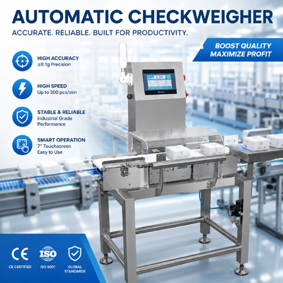 Machine de tri pondéral capable de traiter divers types de produits avec des capacités précises de détection et de tri du poids