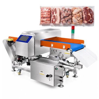 Machine de détection de métaux à haute sensibilité avec convoyeur pour les usines d'inspection de viande de bœuf et de viande de bœuf congelés